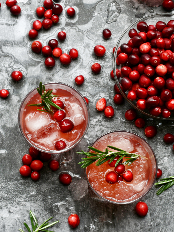 Mocktails for Dry January: Cranberry Rosemary Sparkler