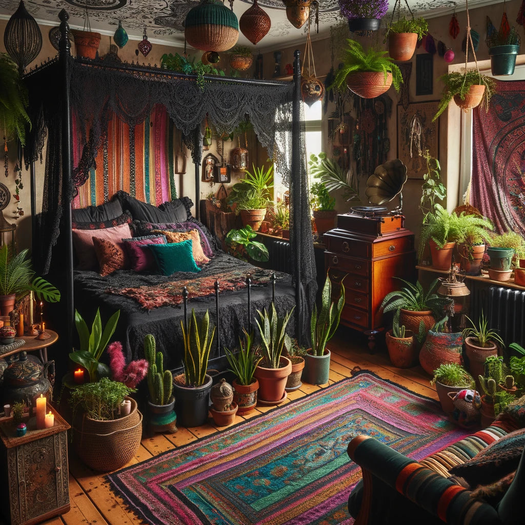 DALL E 2024 03 26 13.52.29   A Bedroom Designed In A 1990s Whimsigoth Style Now Enhanced With A Bohemian Vibe And Additional Plants. The Room Maintains Its Dark Mystical And Ro 2000x.webp?v=1711475607