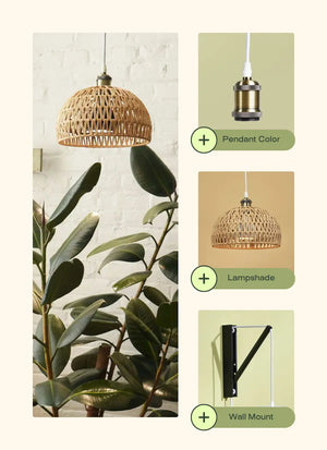 Walnut Soltech Verona Lampshade, hanging pendant and black wall mount
